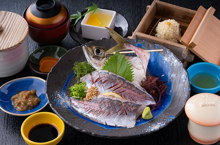 アジ刺し定食